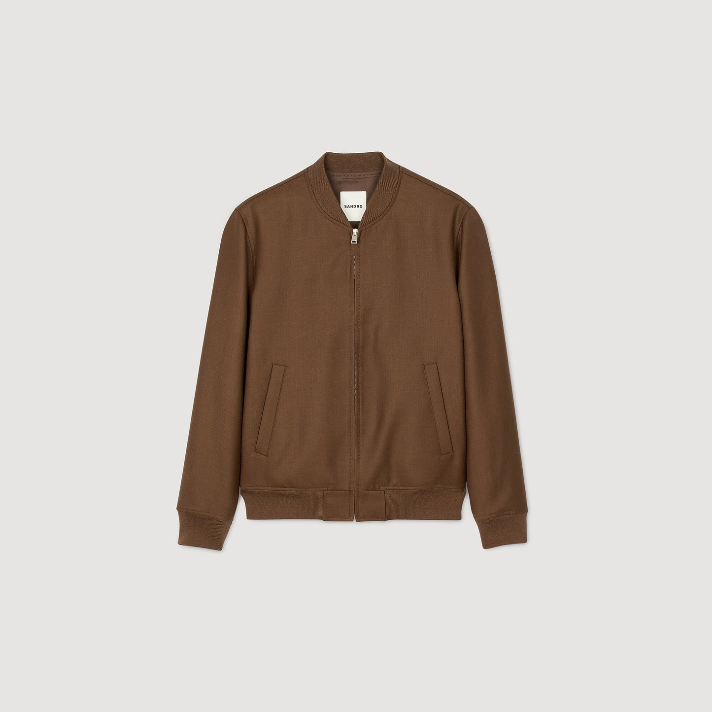 Sandro Zip-up jacket Tobacco Brown