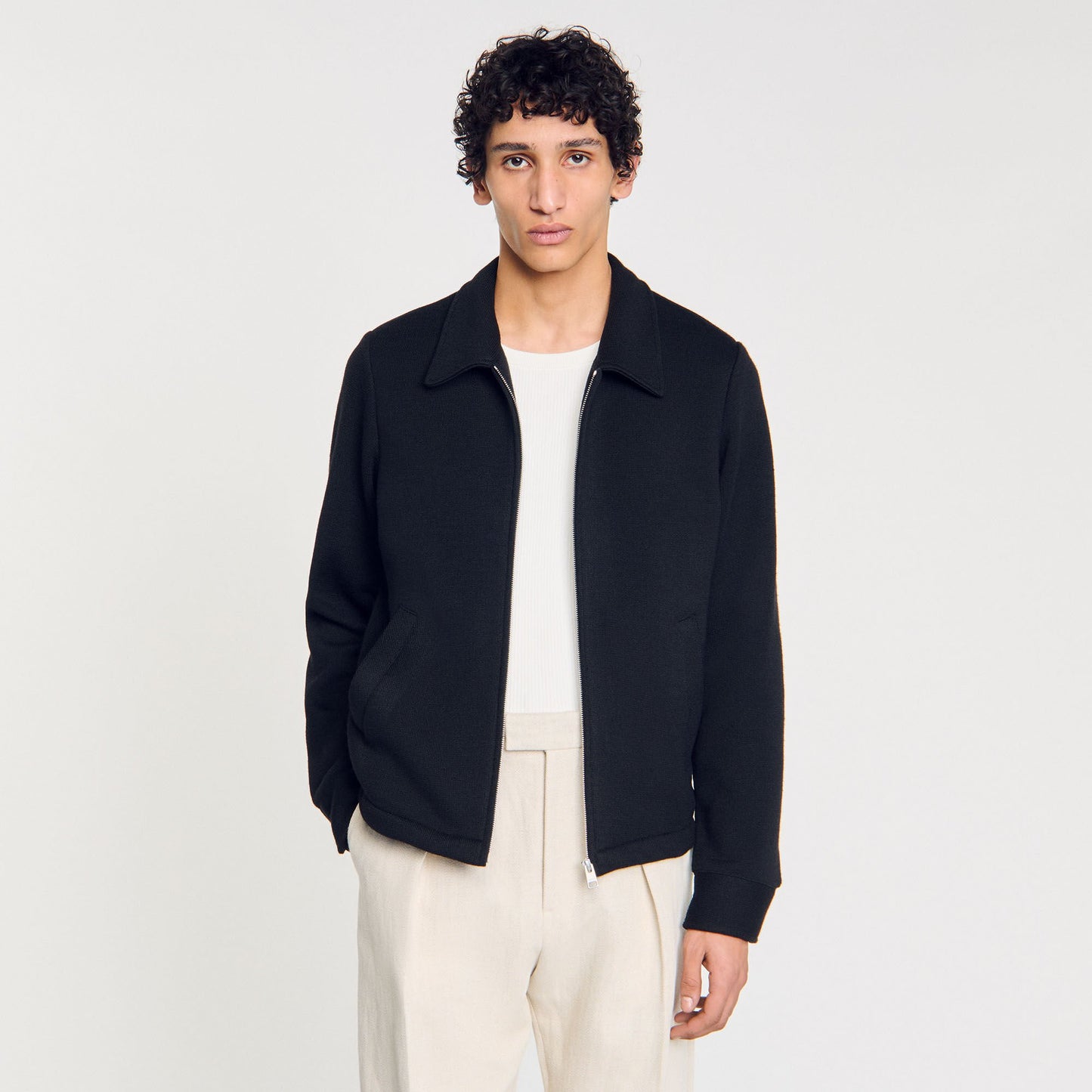 Sandro Knitted jacket Black