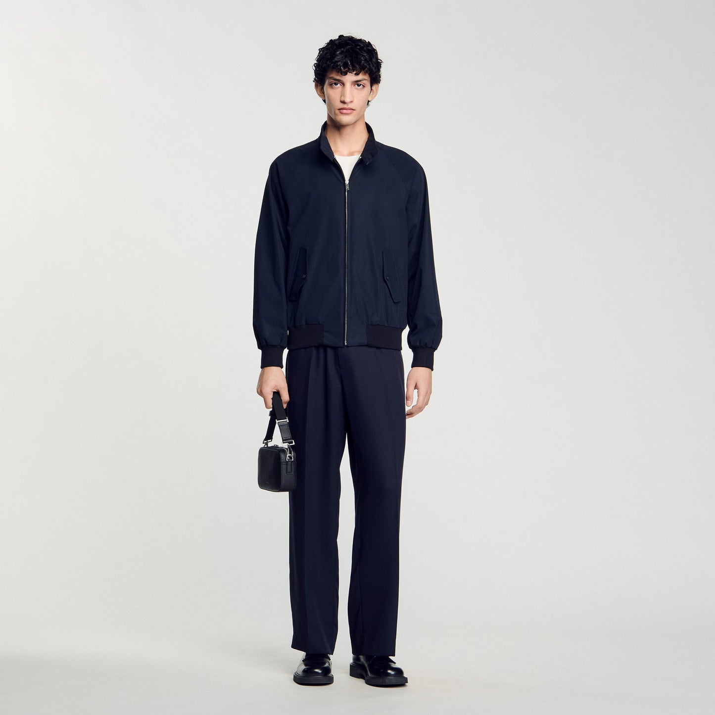 Sandro High-neck jacket Midnight Blue