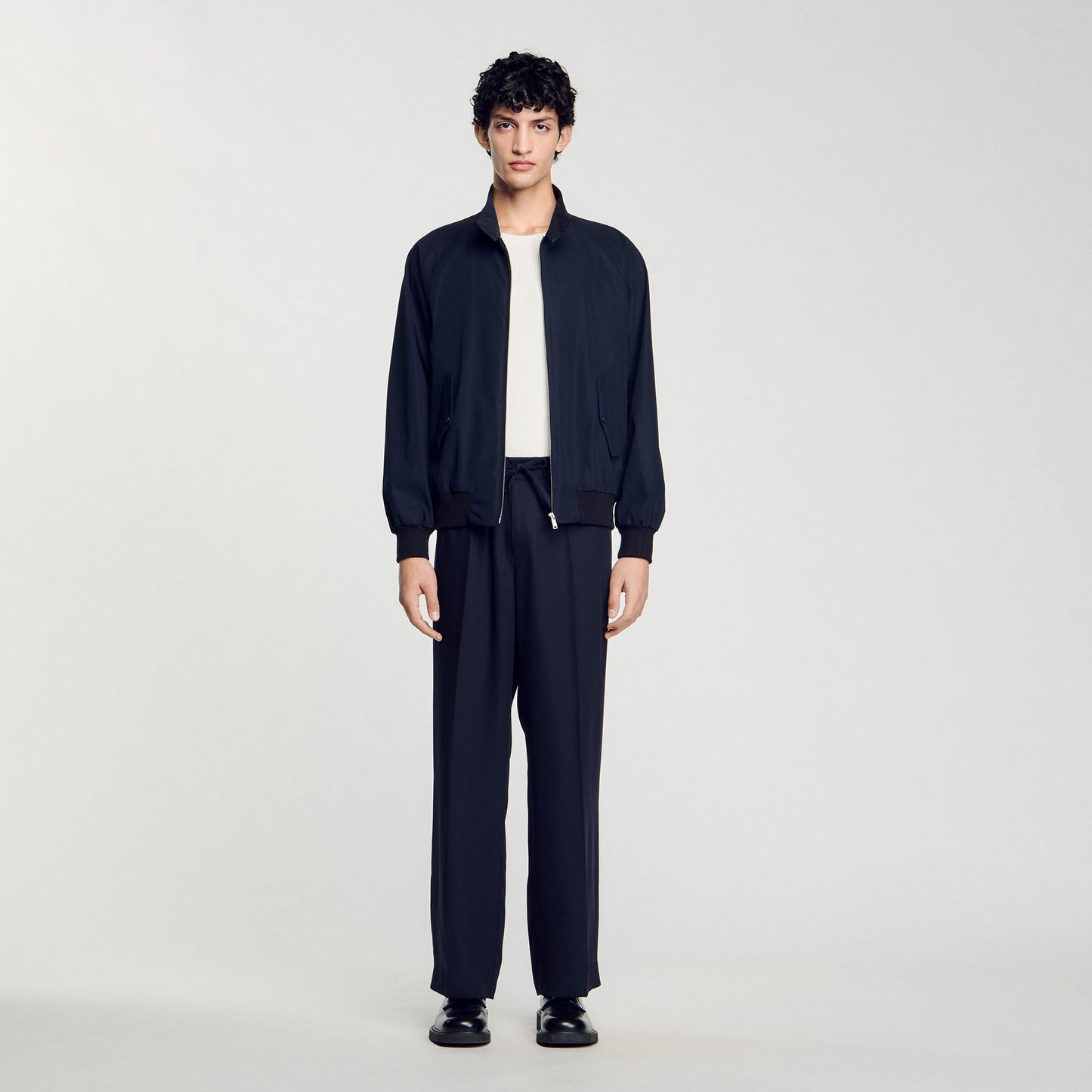 Sandro High-neck jacket Midnight Blue