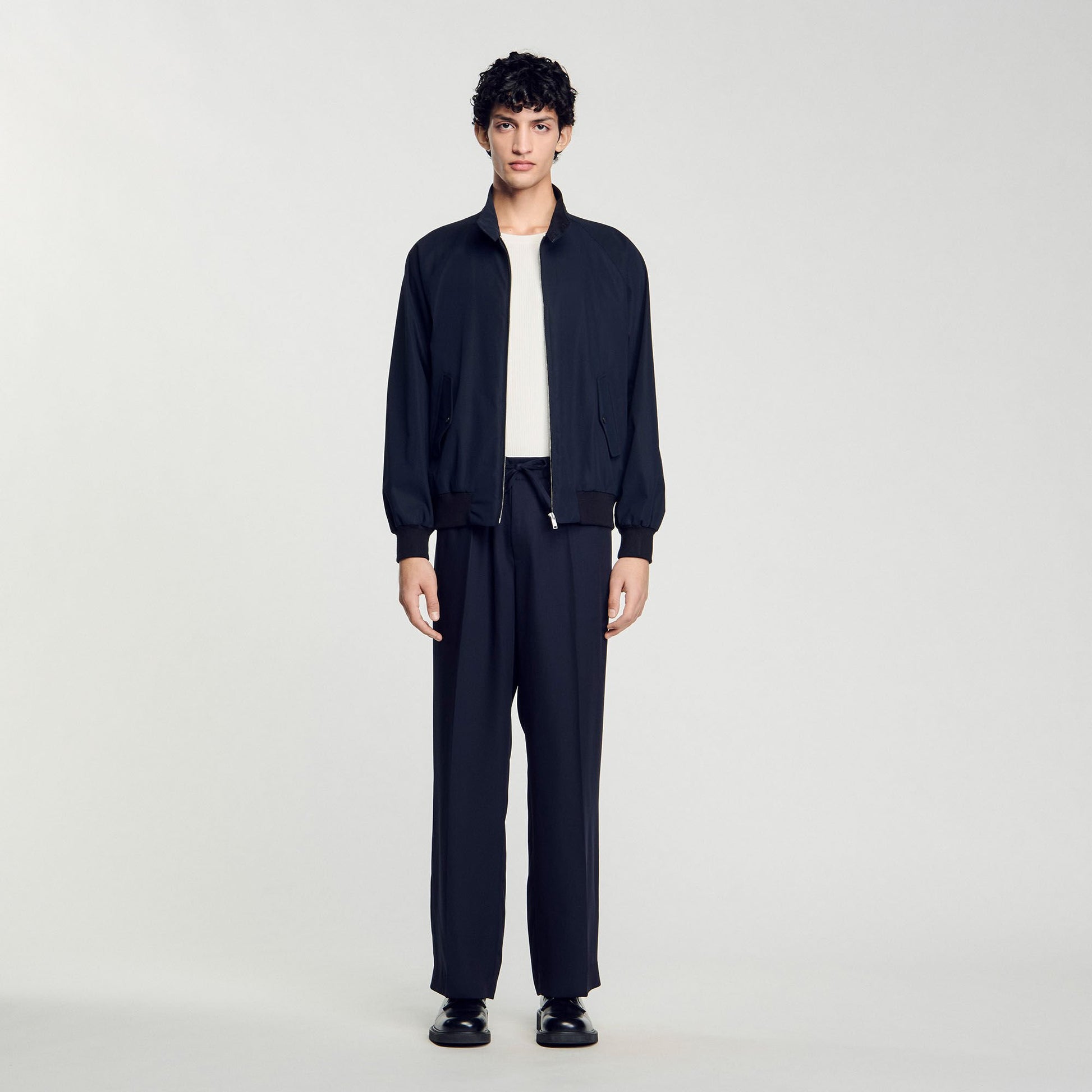Sandro High-neck jacket Midnight Blue