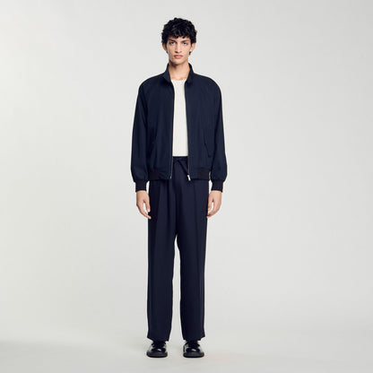 Sandro High-neck jacket Midnight Blue