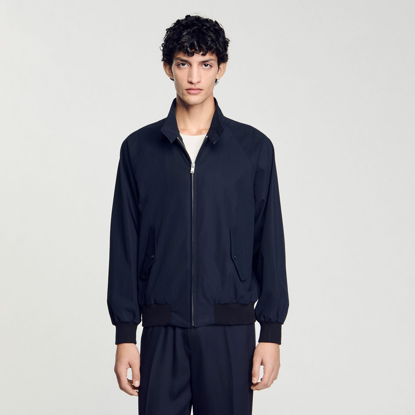 Sandro High-neck jacket Midnight Blue