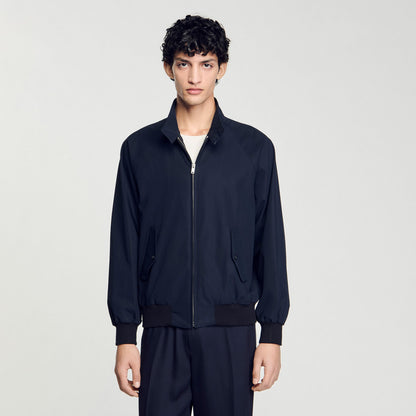 Sandro High-neck jacket Midnight Blue