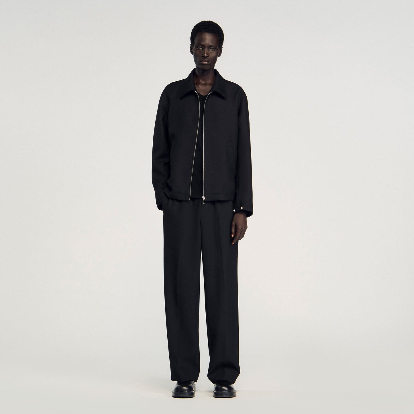Sandro Zip-up jacket Black