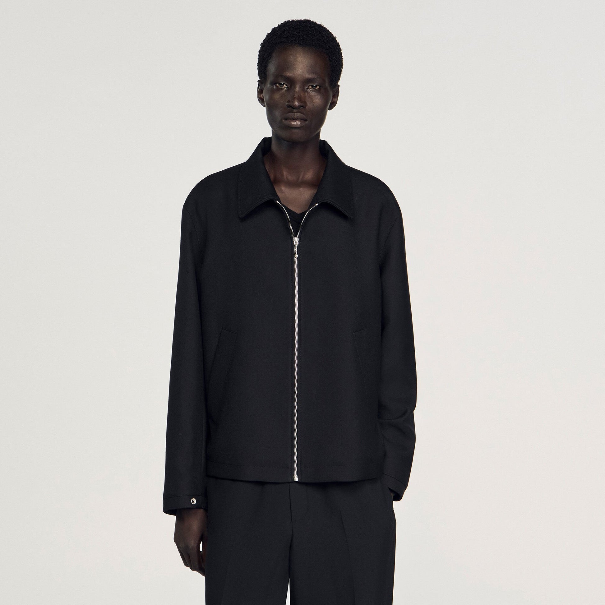 Sandro Zip-up jacket Black