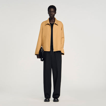 Sandro Zip-up jacket Camel