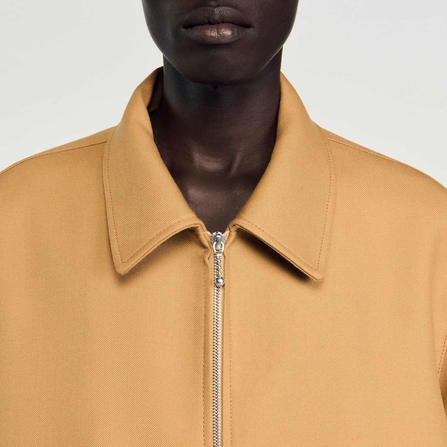 Sandro Zip-up jacket Camel