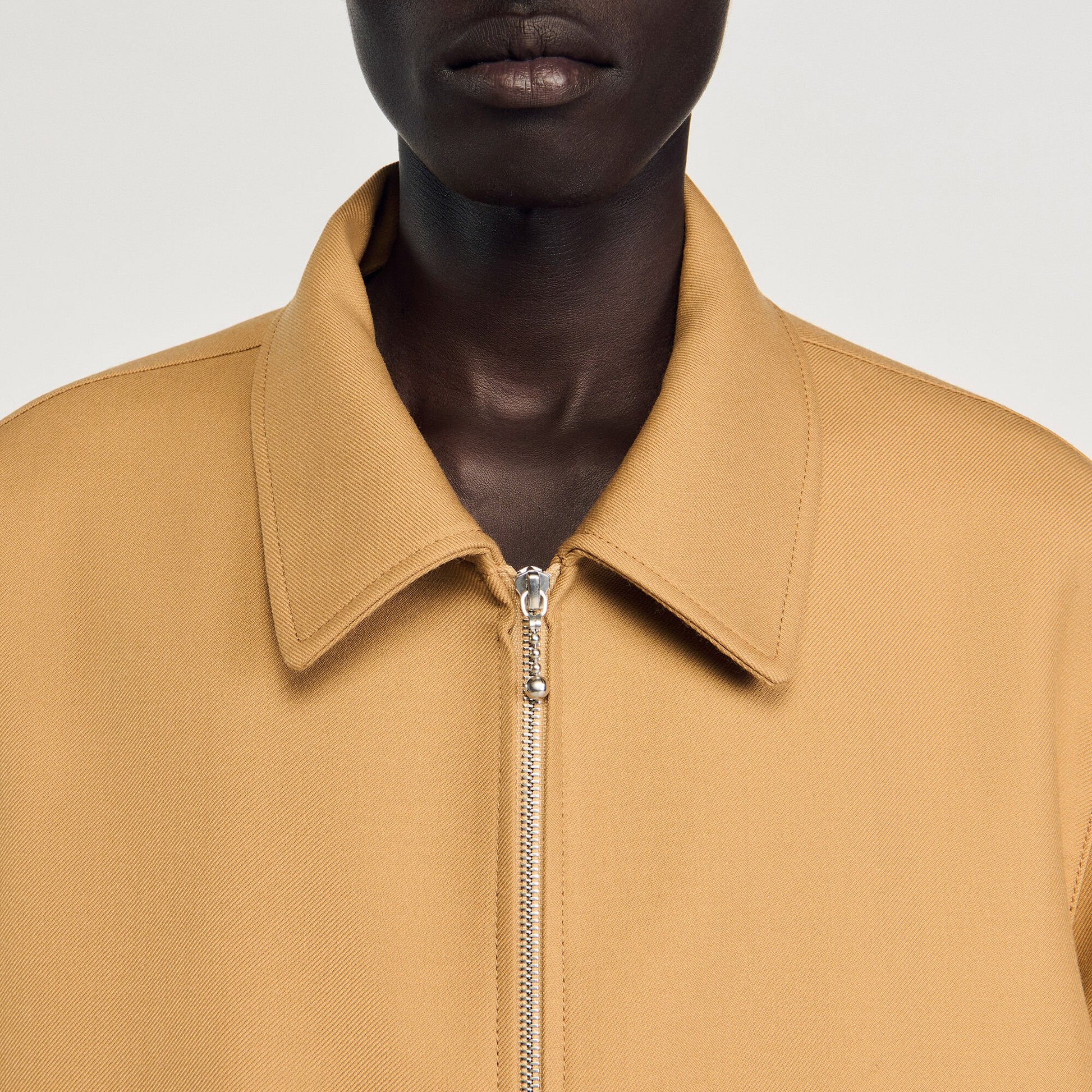 Sandro Zip-up jacket Camel