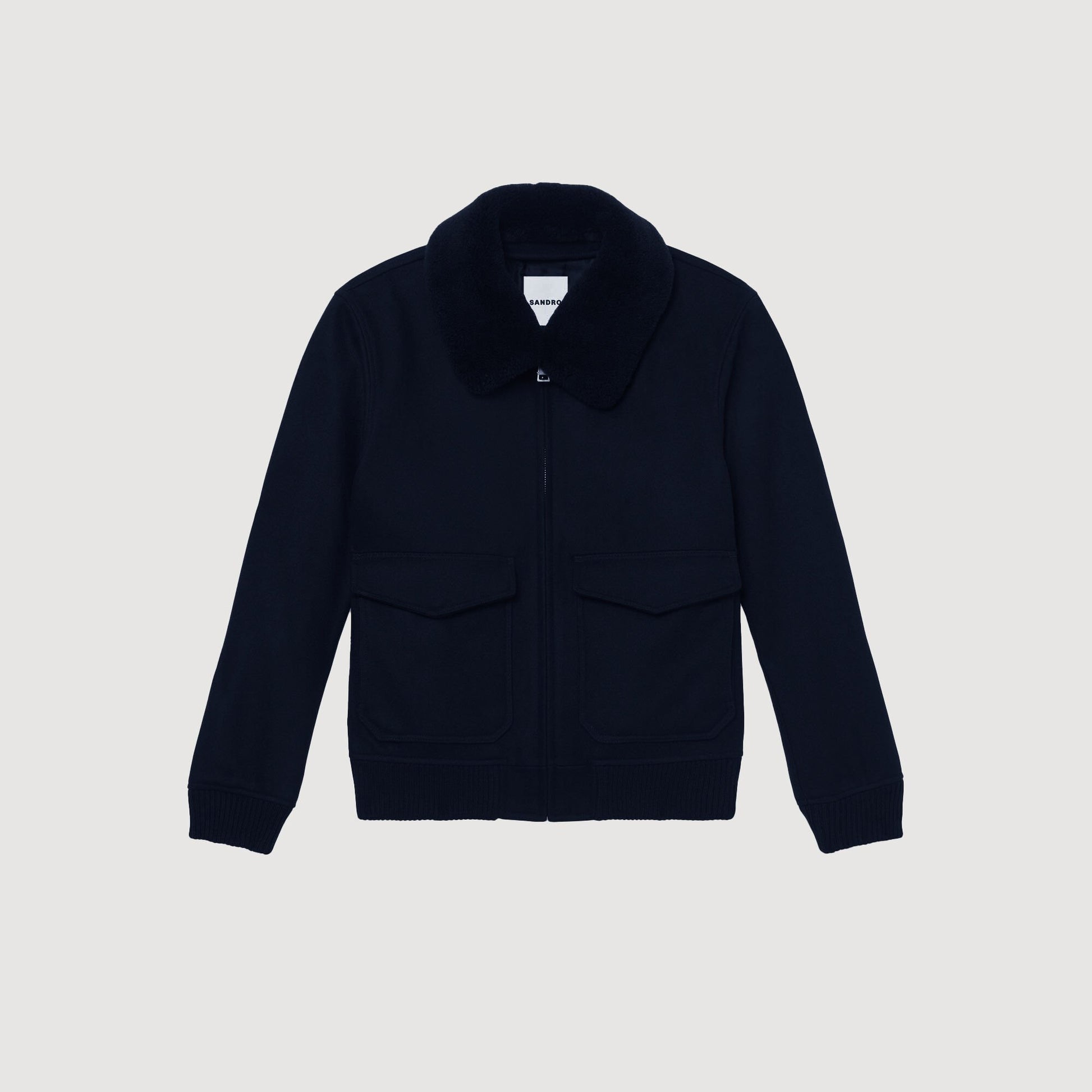 Sandro Zip-up jacket Navy Blue