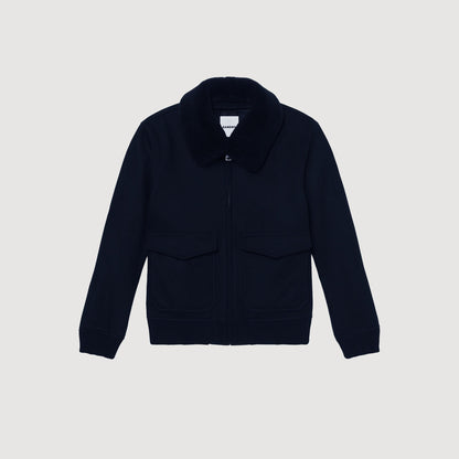 Sandro Zip-up jacket Navy Blue