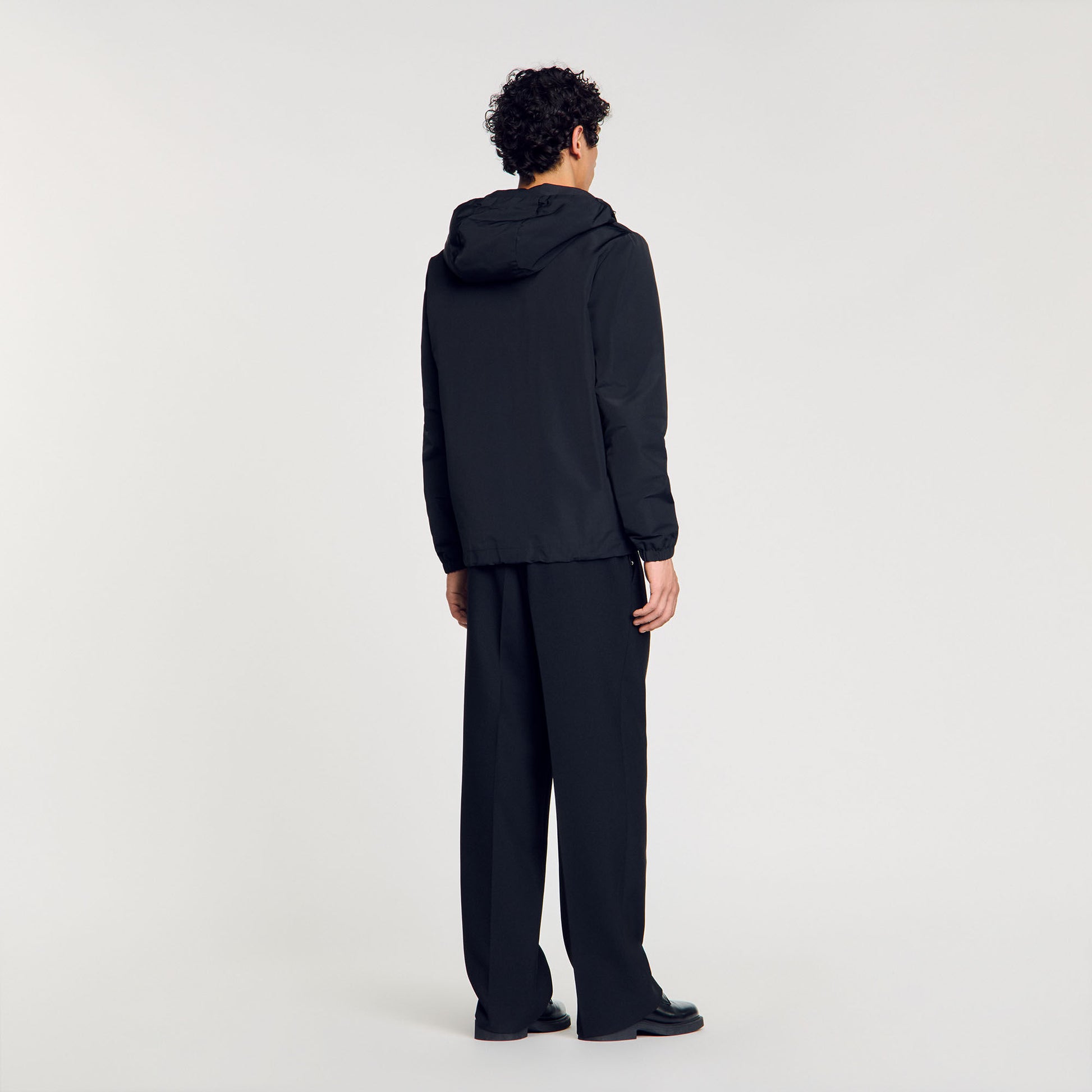 Sandro Nylon windbreaker Black