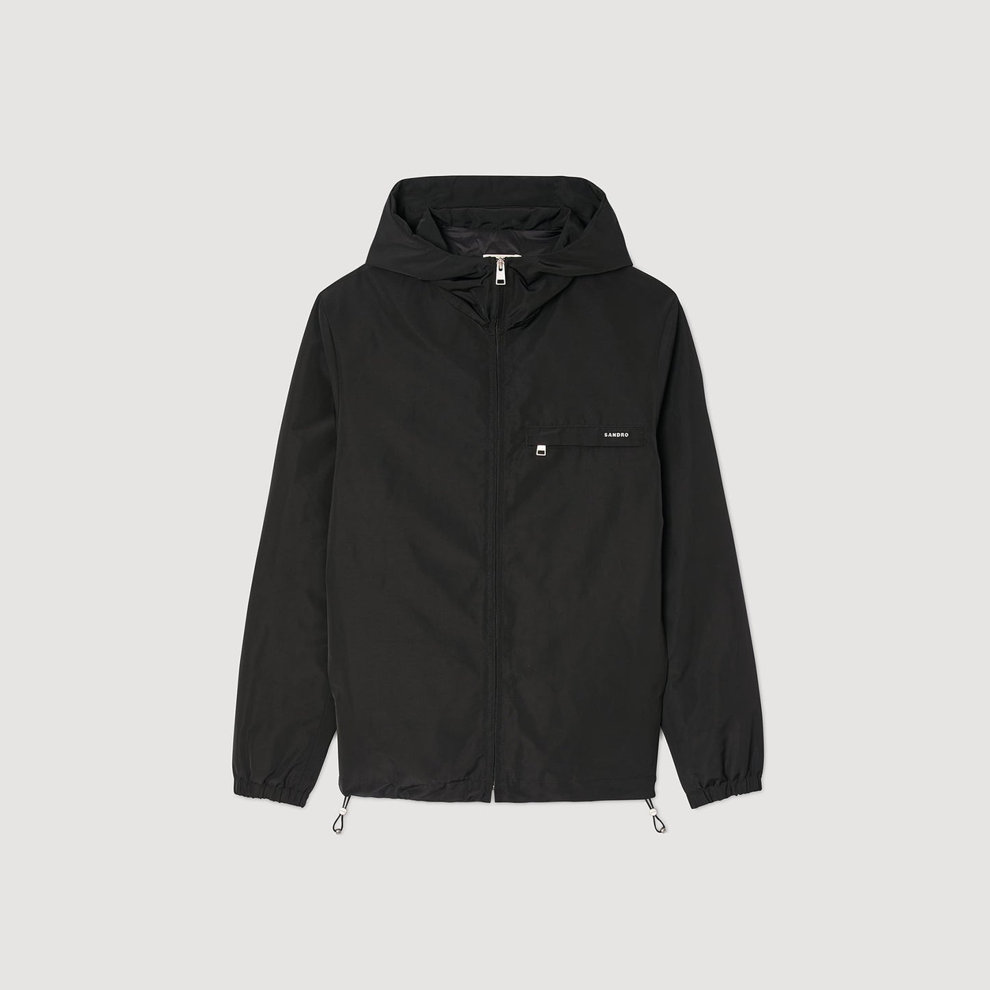 Sandro Nylon windbreaker Black