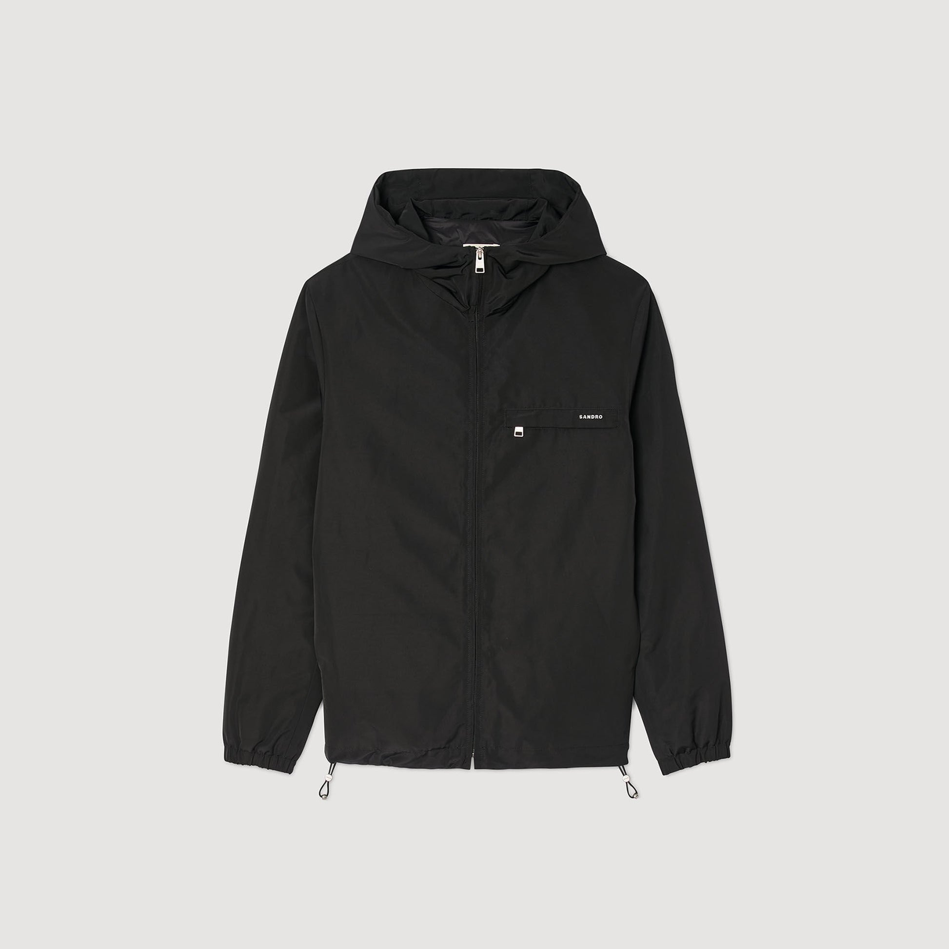 Sandro Nylon windbreaker Black