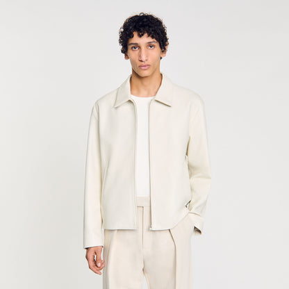 Sandro Leather jacket Aluminum