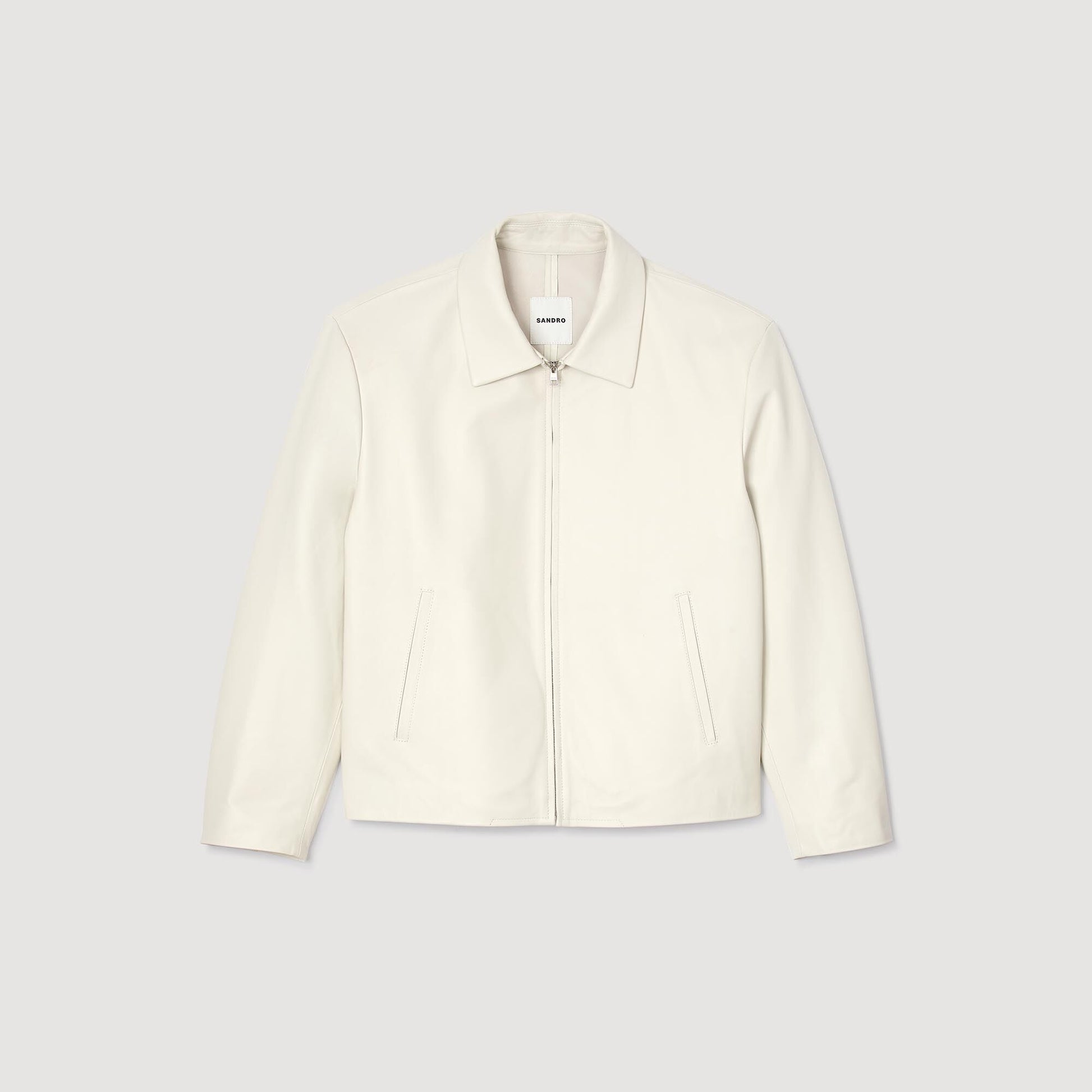 Sandro Leather jacket Aluminum