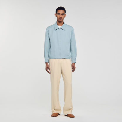 Sandro Zip-up jacket Chambray