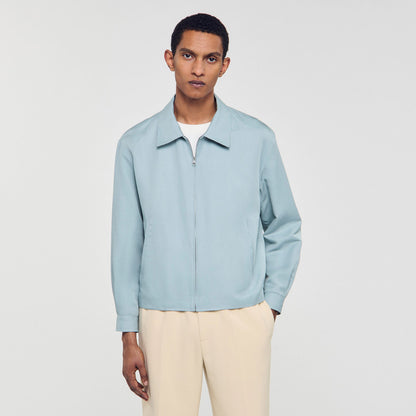 Sandro Zip-up jacket Chambray