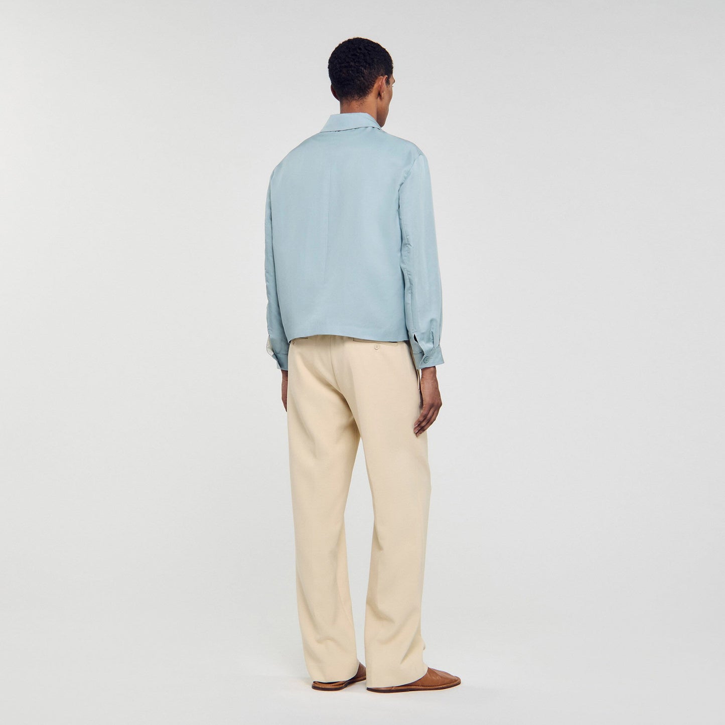 Sandro Zip-up jacket Chambray