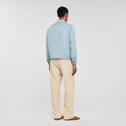 Sandro Zip-up jacket Chambray