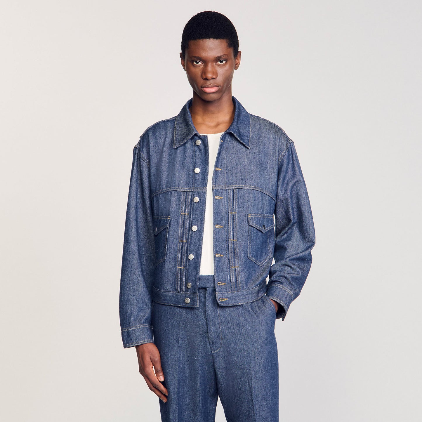 Sandro Chambray jacket Raw-Denim