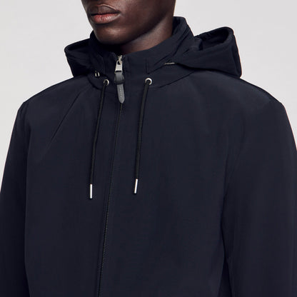Sandro Zip-up hooded jacket Navy Blue
