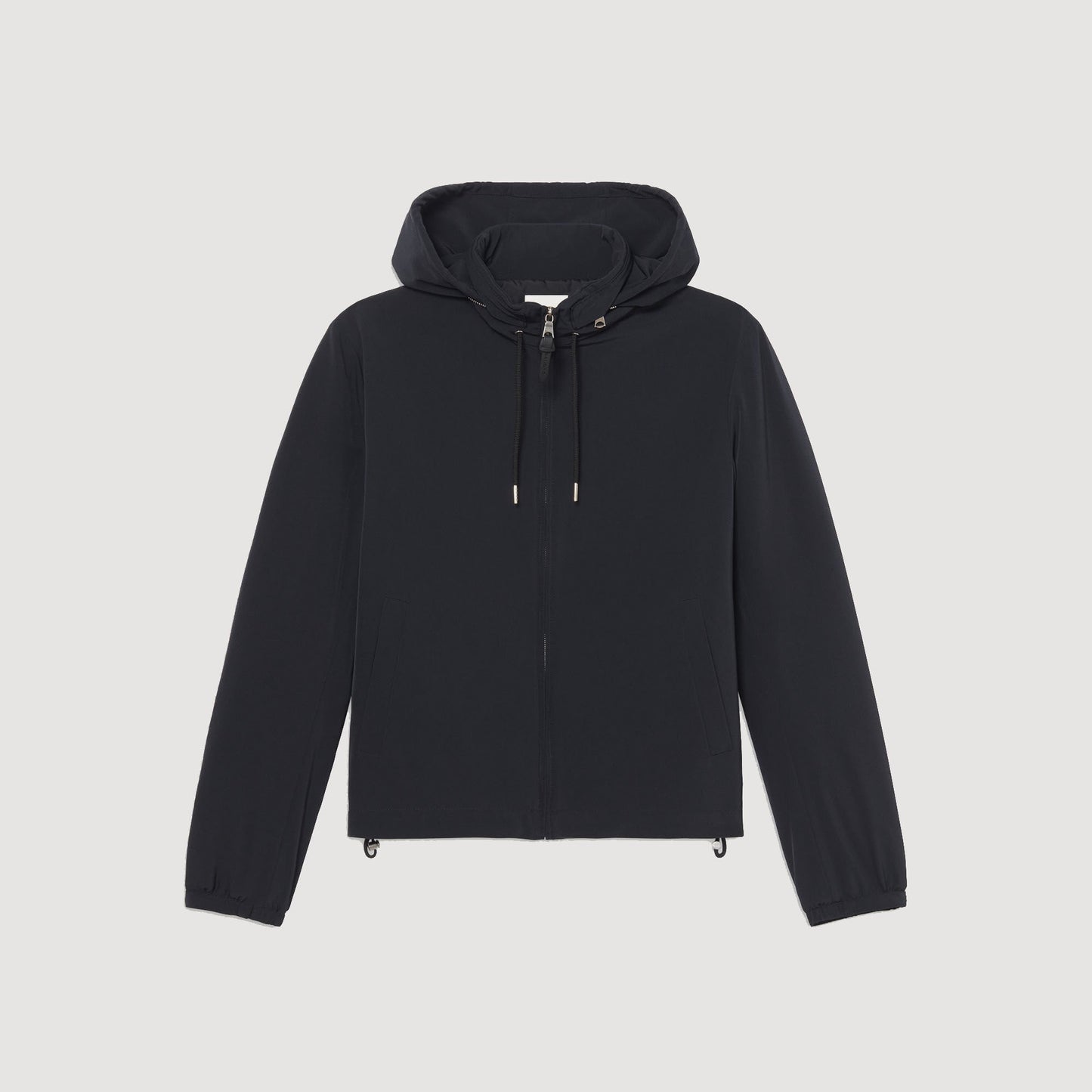Sandro Zip-up hooded jacket Navy Blue
