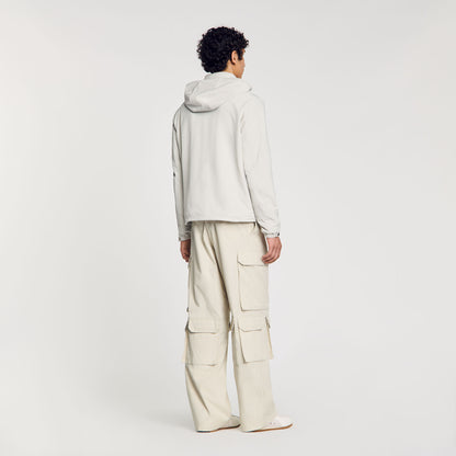 Sandro Zip-up hooded jacket Aluminum