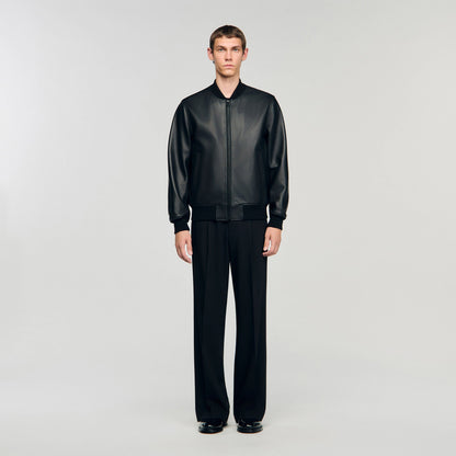 Sandro Leather jacket Black