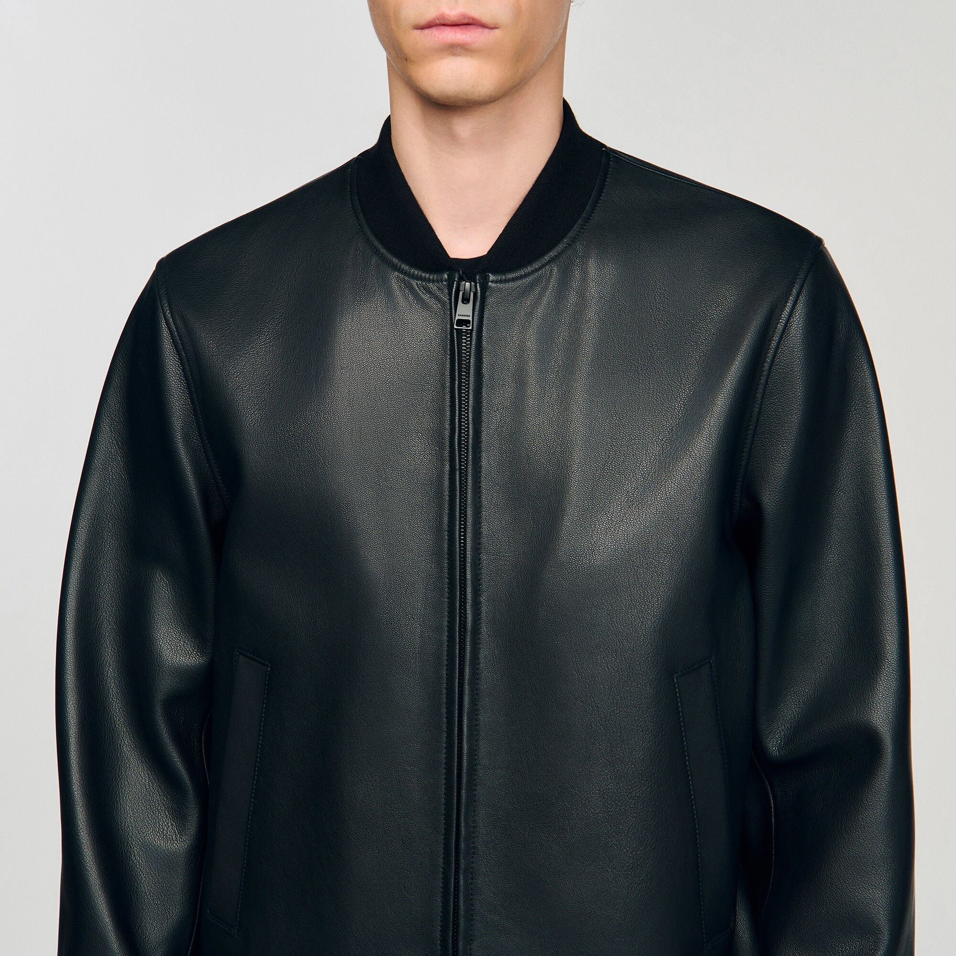 Sandro Leather jacket Black