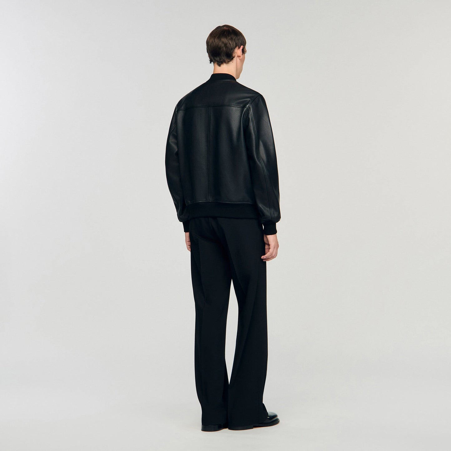 Sandro Leather jacket Black