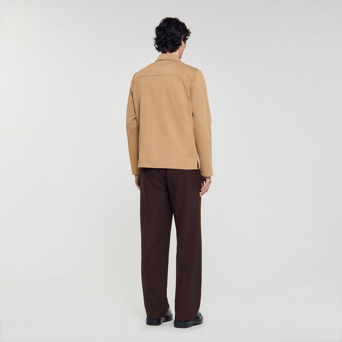 Sandro Zip-up pocket jacket Camel