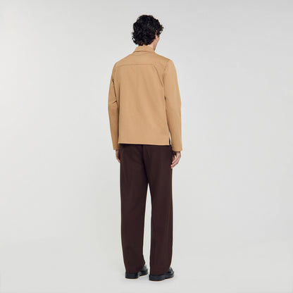 Sandro Zip-up pocket jacket Camel