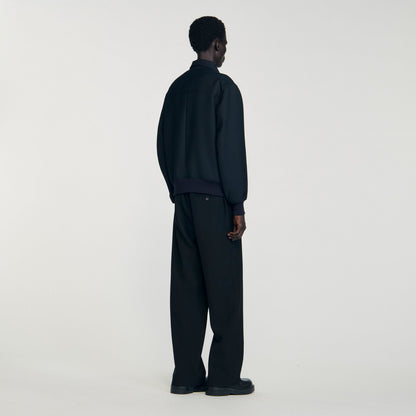Sandro Casual zip-up jacket Navy Blue