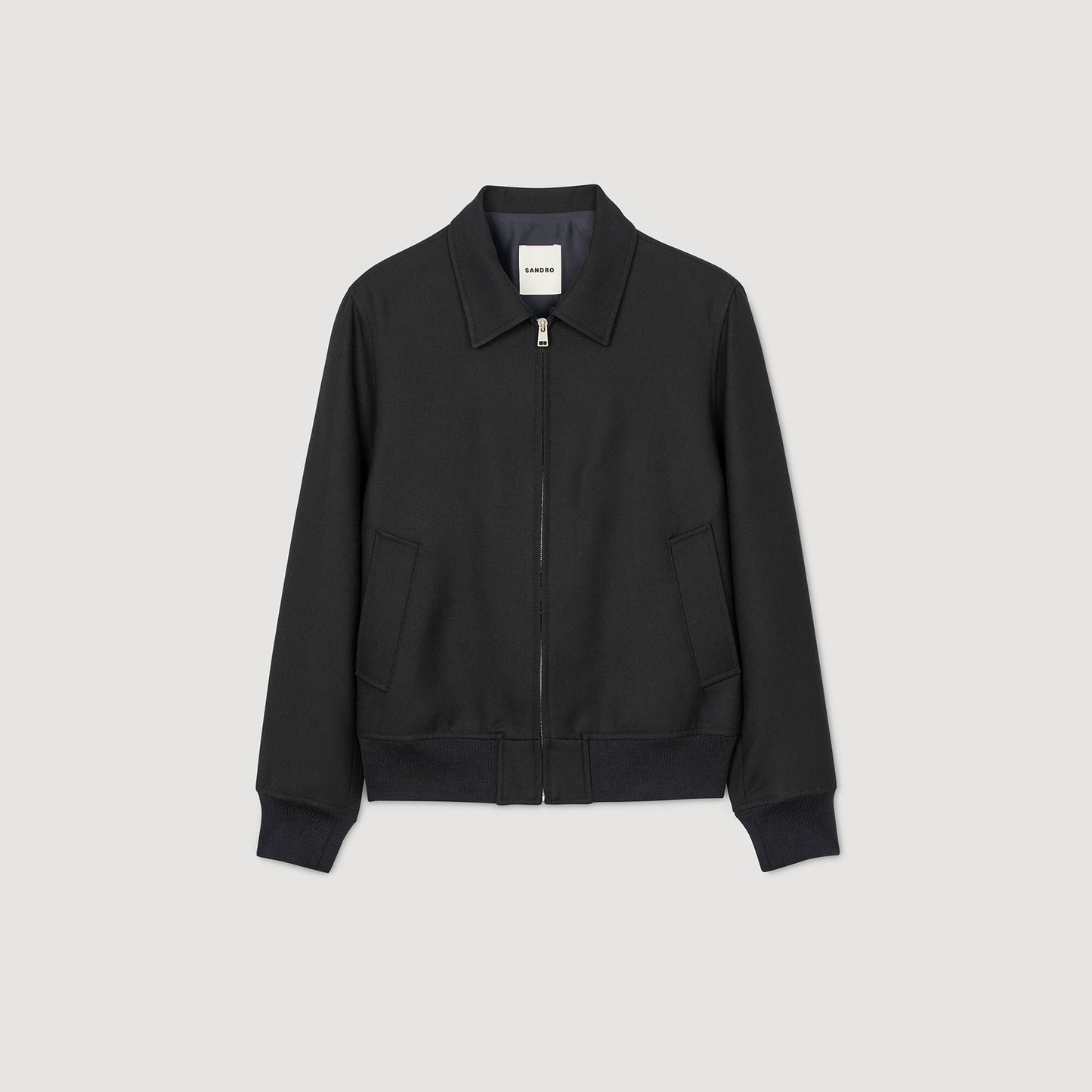 Sandro Casual zip-up jacket Navy Blue