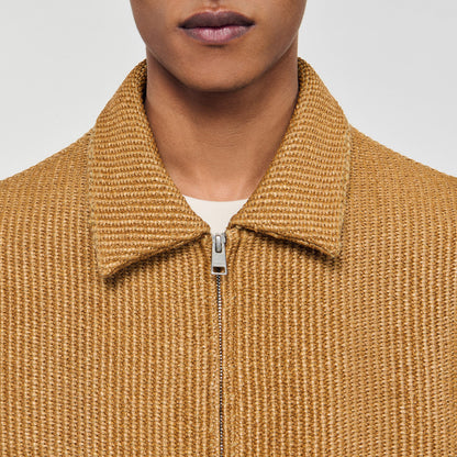 Sandro Woven raffia jacket Camel