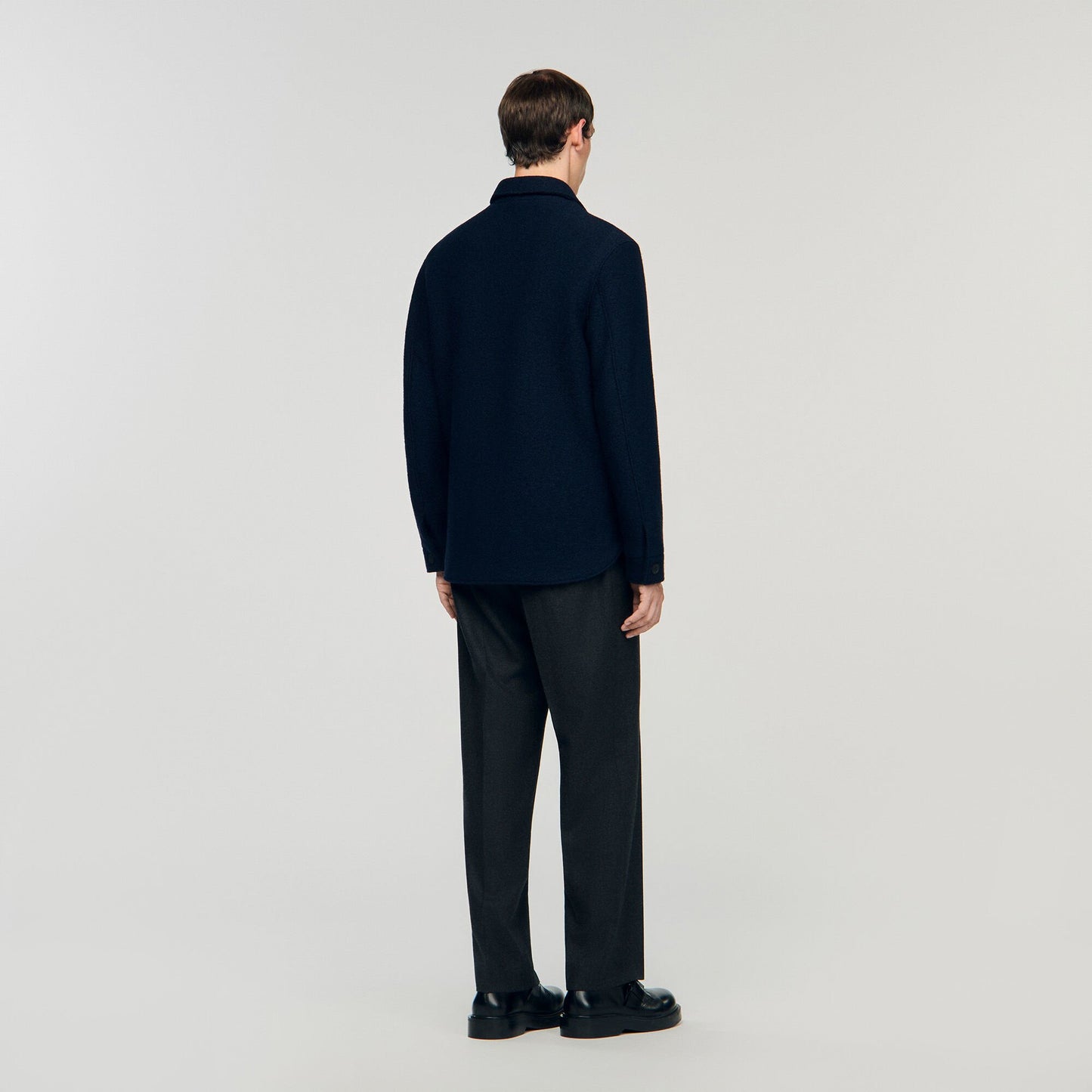 Sandro Wool overshirt Midnight Blue