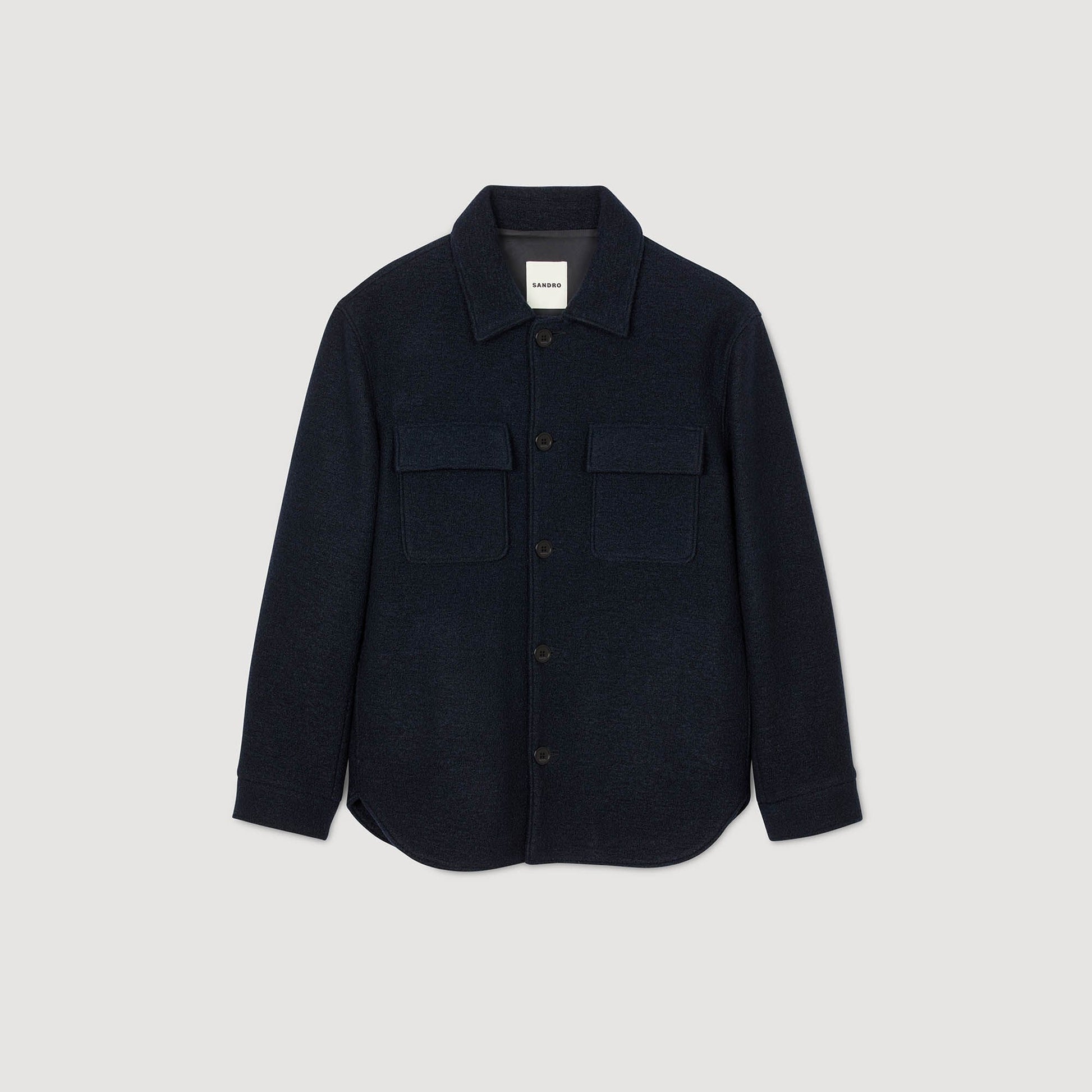 Sandro Wool overshirt Midnight Blue