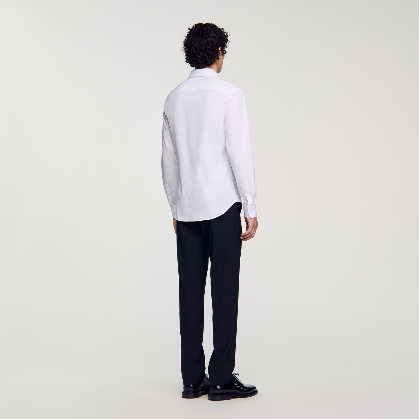 Sandro Fitted stretch cotton shirt White