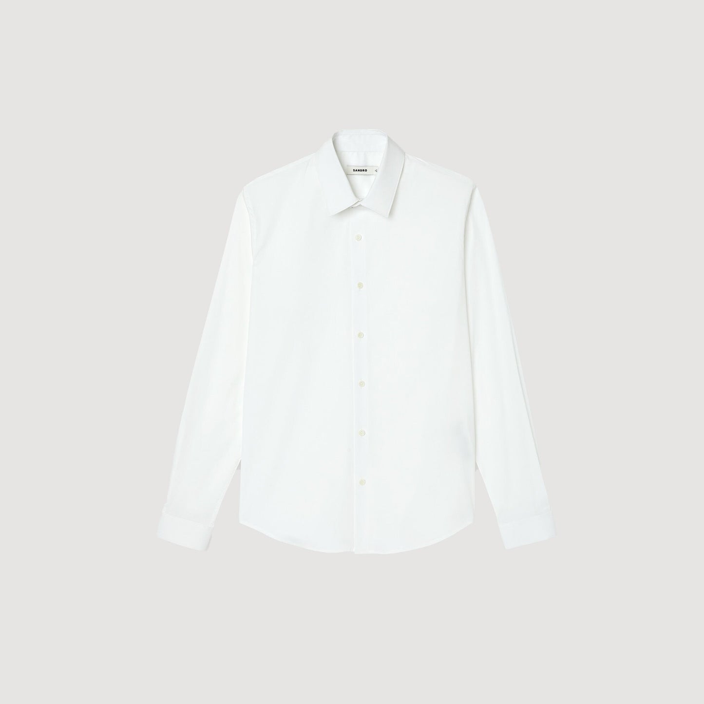 Sandro Fitted stretch cotton shirt White
