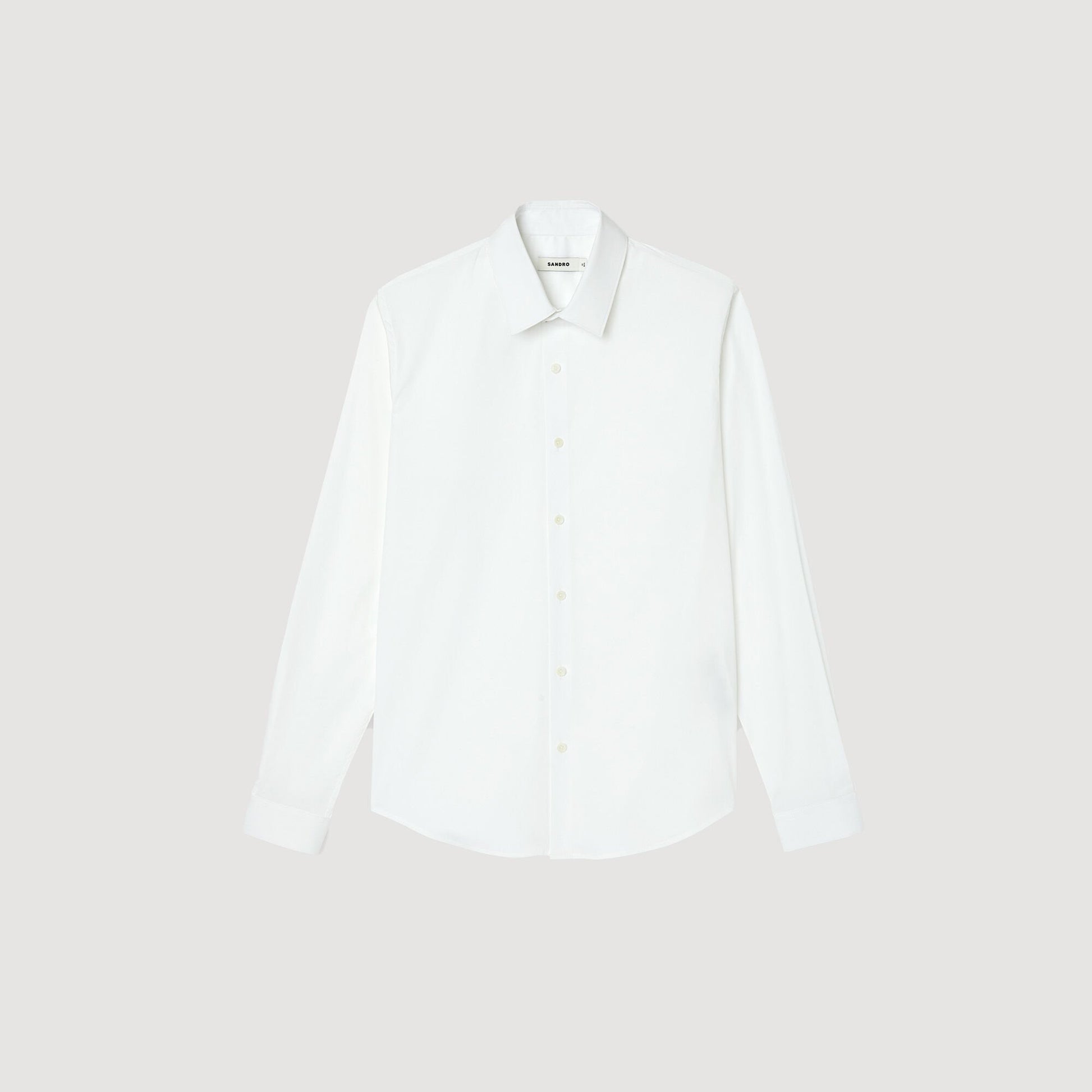 Sandro Fitted stretch cotton shirt White