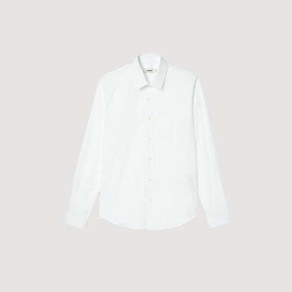 Sandro Fitted stretch cotton shirt White
