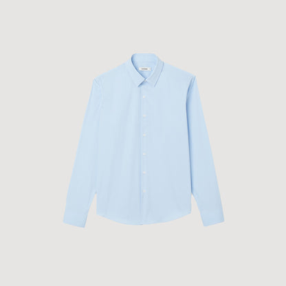 Sandro Fitted stretch cotton shirt Sky Blue