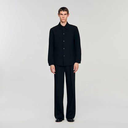 Sandro Long-sleeved jersey shirt Black