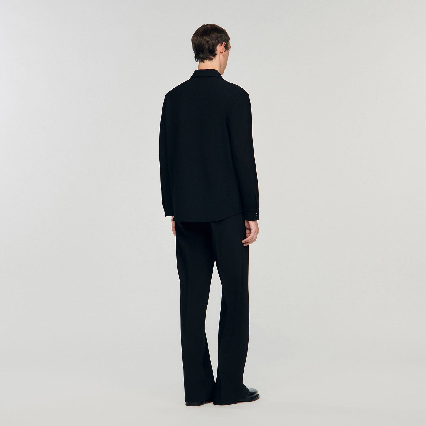 Sandro Long-sleeved jersey shirt Black