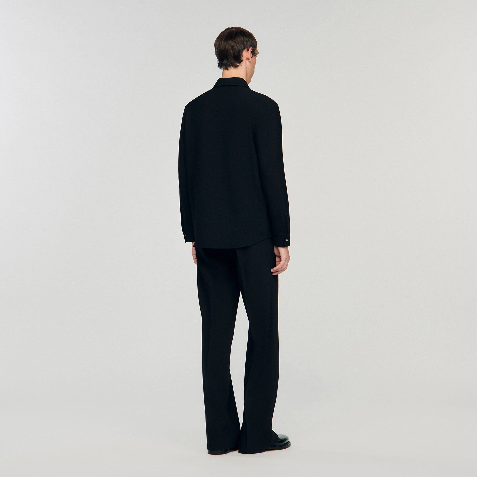Sandro Long-sleeved jersey shirt Black