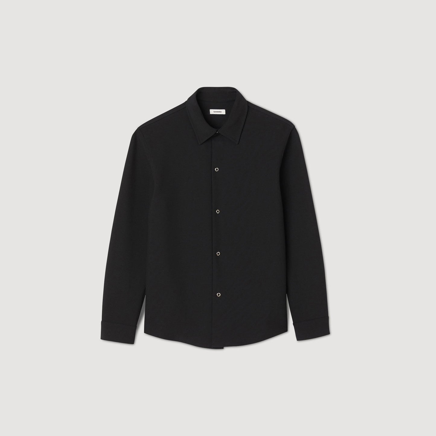 Sandro Long-sleeved jersey shirt Black
