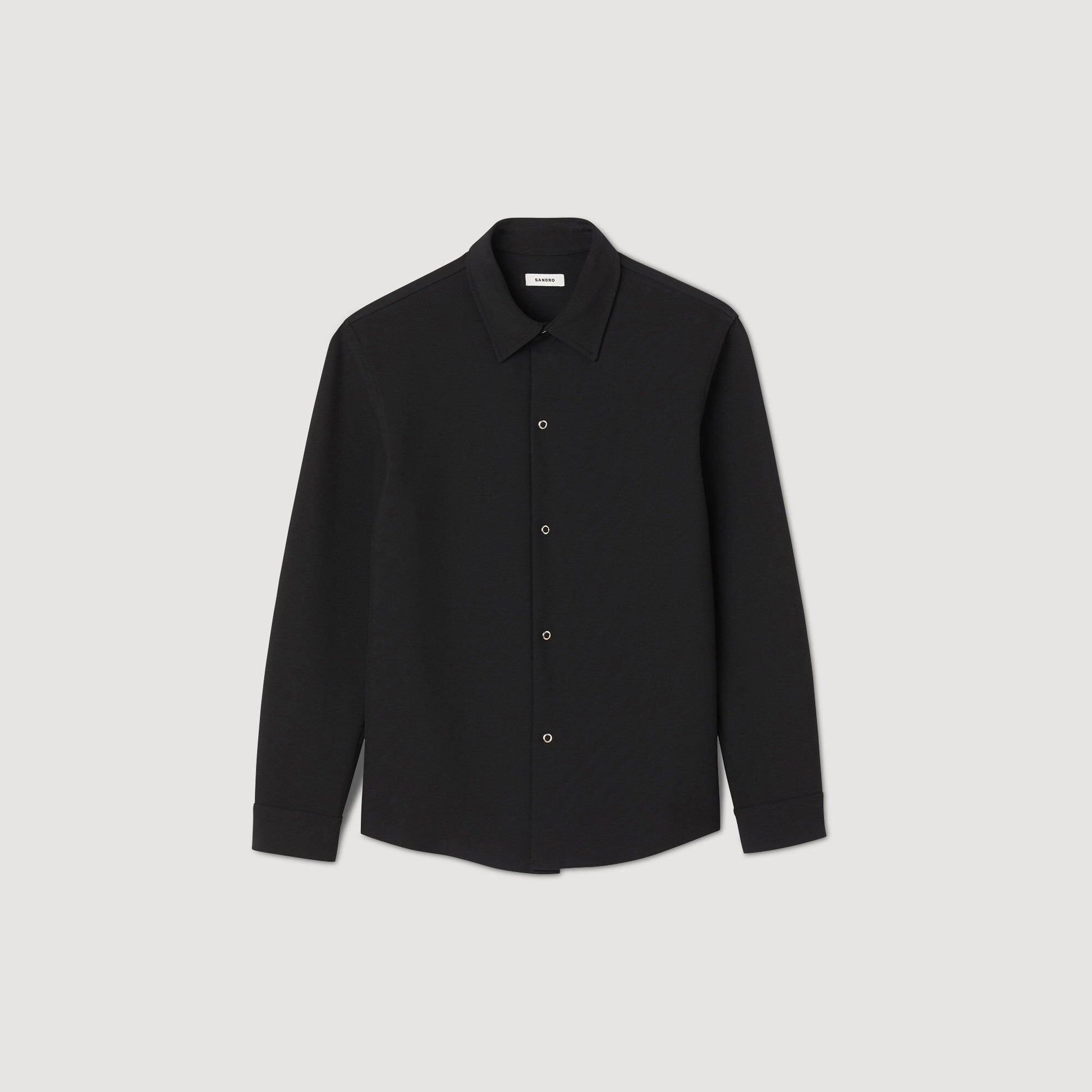 Sandro Long-sleeved jersey shirt Black