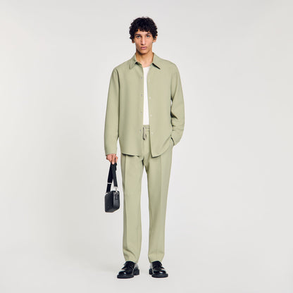 Sandro Long-sleeved jersey shirt Light Kaki.