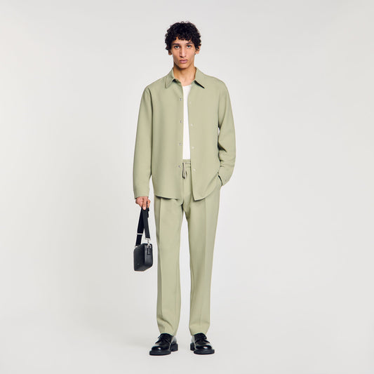 Sandro Long-sleeved jersey shirt Light Kaki.